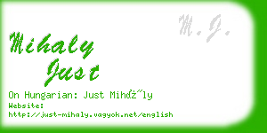 mihaly just business card